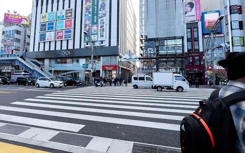 上野駅からVilla Castama上野へのアクセス写真2